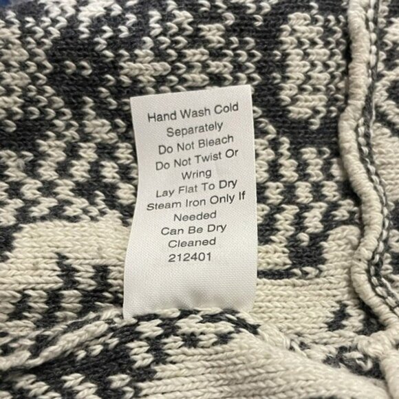 Cabi 887 Sleeveless Sweater Tank Top Medium Black Cream Geometric Print Peplum K - Picture 9 of 11